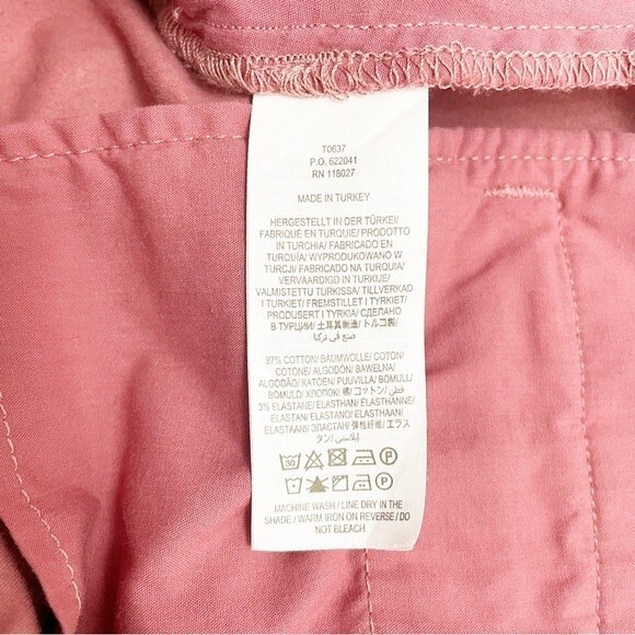 Boden Classic Stretch Cotton Chino High Rise Straight Leg Pants Rose Size 8 - Picture 7 of 11